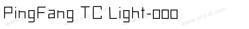 PingFang TC Light字体转换